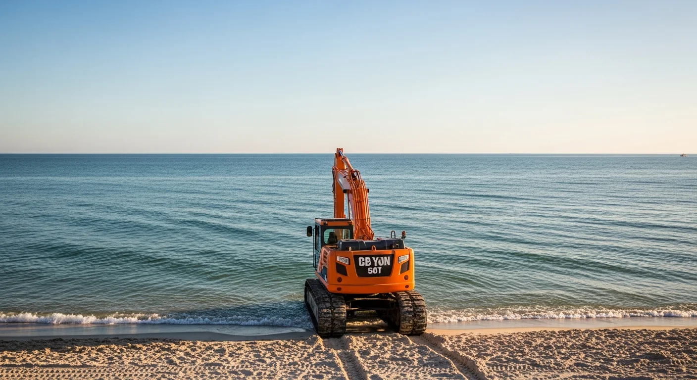 Beach restoration work on a Pensacola coastal property